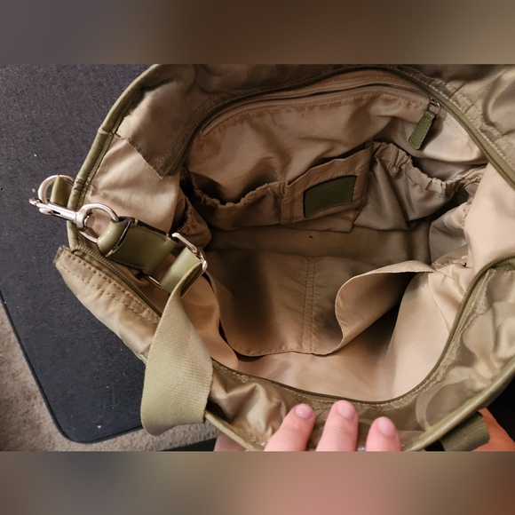 Coach Green Signature Nylon Baby Diaper Bag Large Tote Travel Multifunction - Picture 4 of 5